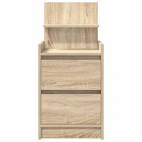 Nachtkastje met 2 lades 38x34x80 cm sonoma eikenkleurig - thumbnail