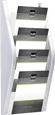 Folderhouder | H540xB280xD80mm | DIN A4 hoog | zilver | 1 stuk - H62701-00 Folderhouder | H540xB280xD80mm | DIN A4 hoog | zilver | 1 stuk - H62701-00