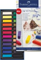Pastelkrijt Faber Castell halve lengte 24 stuks - thumbnail