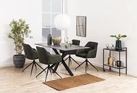 Bendt Eetkamerstoel Brenda, Draaibaar, kleur Olijfgroen - thumbnail