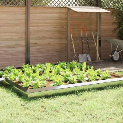 VidaXL Slakkenhekje 4 pcs zilver 50 x 3,5 x 25 cm gegalvaniseerd staal