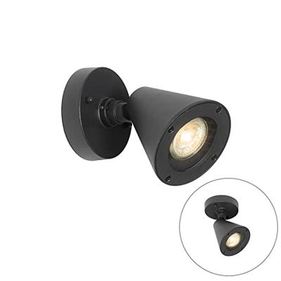 QAZQA Moderne buiten wandlamp zwart IP44 verstelbaar - Ciara