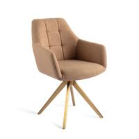 Jesper Home Draaibare Eetkamerstoel 'Noto' Turn Gold, kleur Toasted Toffee - thumbnail