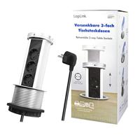 LogiLink LPS235A Stopcontact (inbouw) Aanraakbeveiliging Zilver-zwart - thumbnail