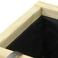 Siena Garden TAUNUS TANUSSLIM 50 Plantenbak Dennenhout, Vlies Natuur, Zwart - thumbnail