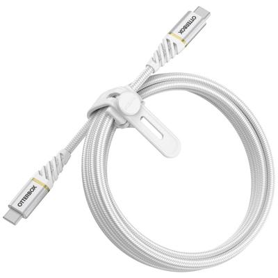 OtterBox Premium Reinforced Braided USB-C naar USB-C Cable, snelle oplaadkabel voor Smartphone en Tablet, ultrarobuust, buig- en buigzaam getest, 2m, Wit