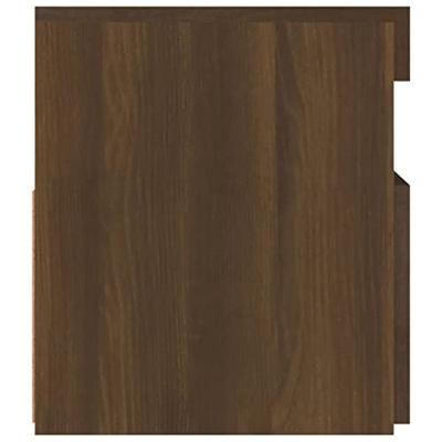 Tv-meubel met LED-verlichting 90x35x40 cm bruin eikenkleurig