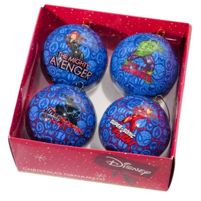 Box kerstbal plastic d7.5cm helden 4st Kurt S. Adler - Kurt s adler