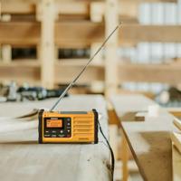 Sangean MMR-88 Outdoorradio VHF (FM), Middengolf Noodradio Acculaadfunctie, Zaklamp, Oplaadbaar, Handslinger, Zonnepaneel Zwart, Geel - thumbnail