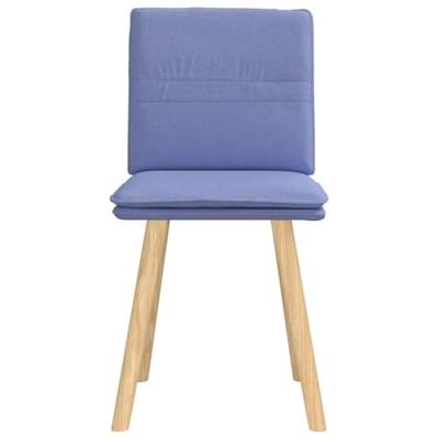 Eetkamerstoelen 2 st stof jeansblauw