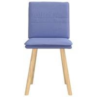 Eetkamerstoelen 2 st stof jeansblauw - thumbnail