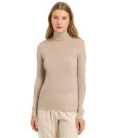 Dames ski ondergoed HANRO Wol & Zijde turtle neck shirt safari 071423 - thumbnail
