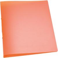 Q-CONNECT ringmap, PP, 2 ringen, 25 mm, transparant oranje - thumbnail