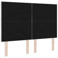 Hoofdbord met LED -striplichten Lichtgrijs 144 cm Stof - thumbnail