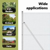 VidaXL Afrasteringspaal zilver 10 x 1,2 m (16 x 16 mm gaas) staal - thumbnail