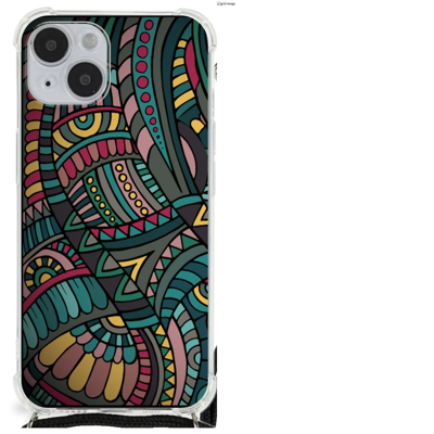 iPhone 14 Plus Doorzichtige Silicone Hoesje Aztec