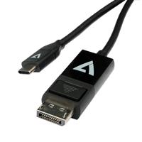 Adapter USB-C naar DisplayPort V7 V7UCDP-2M Zwart - thumbnail