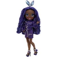 Rainbow High Krystal Bailey – indigo (donkerblauw-paarse) modepop met 2 complete mix & match-outfits en accessoires - thumbnail
