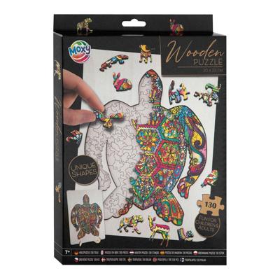 Creative Craft Group Houten legpuzzel schildpad, 130st. Creative Craft Group Houten legpuzzel schildpad, 130st.
