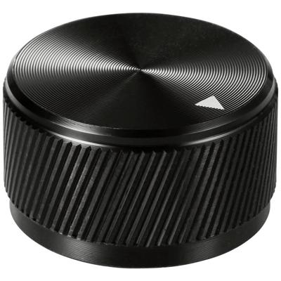 TRU COMPONENTS TC-11613816 Draaiknop Met knopmarkering Zwart (Ø x h) 30 mm x 17 mm Aluminium 1 stuk(s)