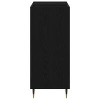 Platenkast met plank Zwart eiken 85 x 38 x 89 cm Bewerkt hout - thumbnail