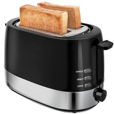 Zwarte Broodrooster met 3 Functies en Cool Touch Behuizing