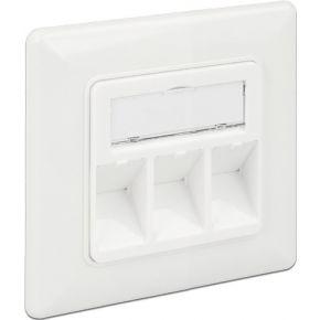 DeLOCK Keystone Wall Outlet 3 Port compact doos