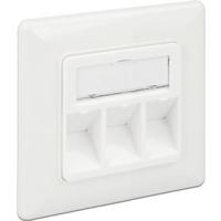 DeLOCK Keystone Wall Outlet 3 Port compact doos - thumbnail