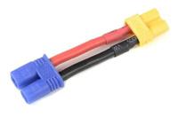 Conversie kabel XT30 Vrouw > EC2 Man met silicone kabel 14AWG - thumbnail
