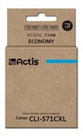 Actis KC-571C-inkt (Canon CLI-571C-vervanger; standaard; 12 ml; blauw) - thumbnail