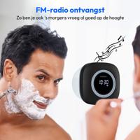 MEDION P66096 Douche radio met Bluetooth (badkamerradio, FM radio, zuignap, LED display, IPX6 waterproof, geïntegreerde oplaadbare batterij, MD43884) zwart - thumbnail