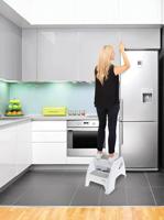 Opstapje - DREAMBABY - Toddler & Me 2 Up - Antislip en gestructureerd - Tot 145kg voor kleintjes en volwassenen - Grijs - thumbnail