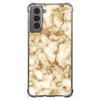 Samsung Galaxy S21 Anti-Shock Hoesje Marmer Goud - thumbnail