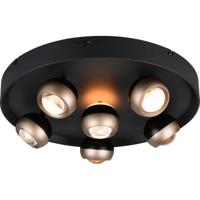 LED Plafondlamp - Trio Select Orbit - 1 Lichtpunt van 40 Watt - Dimbaar - Aanpasbare Lichtkleur - Draaibaar - IP20 - Mat Zwart - Metaal - thumbnail