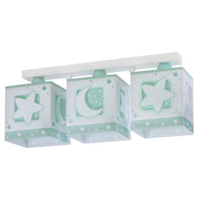 Dalber Kinderkamer plafondlampMoonlight 3-lichts turquoise - 63233NH