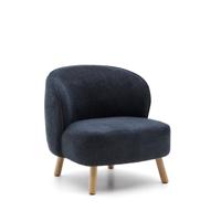 Kave Home Fauteuil 'Ulit' Chenille, kleur Blauw - thumbnail