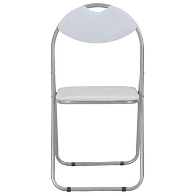 Eetkamerstoelen inklapbaar 6 st kunstleer wit