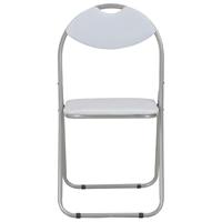 Eetkamerstoelen inklapbaar 6 st kunstleer wit - thumbnail