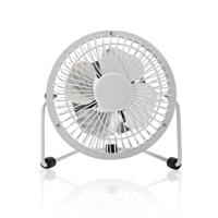 Nedis Tafelventilator | 100 mm | 3 W | 1 Snelheid | Wit | 1 stuks - FNDK1WT10 FNDK1WT10 - thumbnail