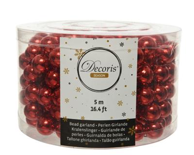 Kraalketting plc XL d1h500 cm kerstrood kerstboomversiering kerst Decoris - Decoris Kraalketting plc XL d1h500 cm kerstrood kerstboomversiering kerst Decoris - Decoris