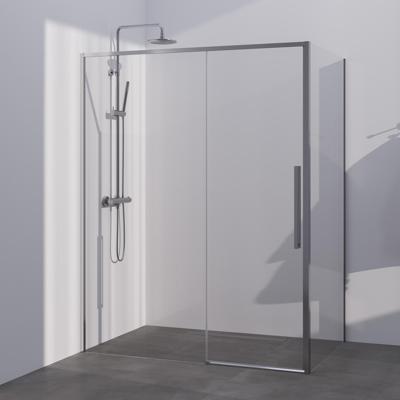 BRAUER Season douchecabine model B met schuifdeur helder glas 140x90x200 omkeerbaar incl. glascoating Season-RVS-kleurig BRAUER Season douchecabine model B met schuifdeur helder glas 140x90x200 omkeerbaar incl. glascoating Season-RVS-kleurig