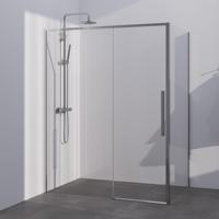BRAUER Season douchecabine model B met schuifdeur helder glas 140x90x200 omkeerbaar incl. glascoating Season-RVS-kleurig - thumbnail