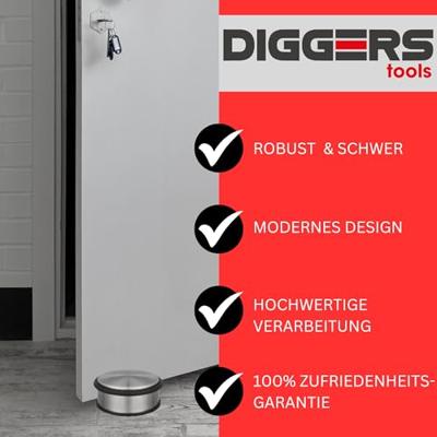 Diggers Deurstop | Inox | 10x4 cm - DIG715