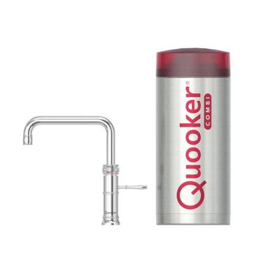Quooker Classic Fusion Square met COMBI+ boiler 3-in-1 kokend water kraan chroom