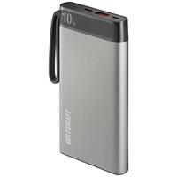VOLTCRAFT PB-10-PD3.0 Powerbank 10000 mAh USB PD 3.0 LiPo Grijs-zwart Statusweergave - thumbnail