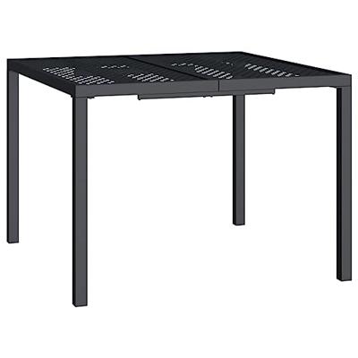 Tuintafel 100x100x72 cm staal antracietkleurig