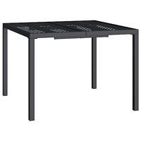 Tuintafel 100x100x72 cm staal antracietkleurig - thumbnail