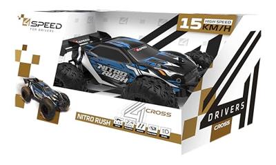 Radiografisch bestuurbare auto - 4 versnellingen - Nitro Rush - schaal 1/18 - 2,4 GHz - Offroad - Oplaadbare batterij - 10 km/u - Geschikt voor kinderen vanaf 5 jaar