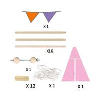 Luxe Tipitent Roze met Lichtjes, 128cm - thumbnail