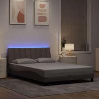 Bedframe zonder matras "Hanko" stof taupe 140x200 cm - thumbnail